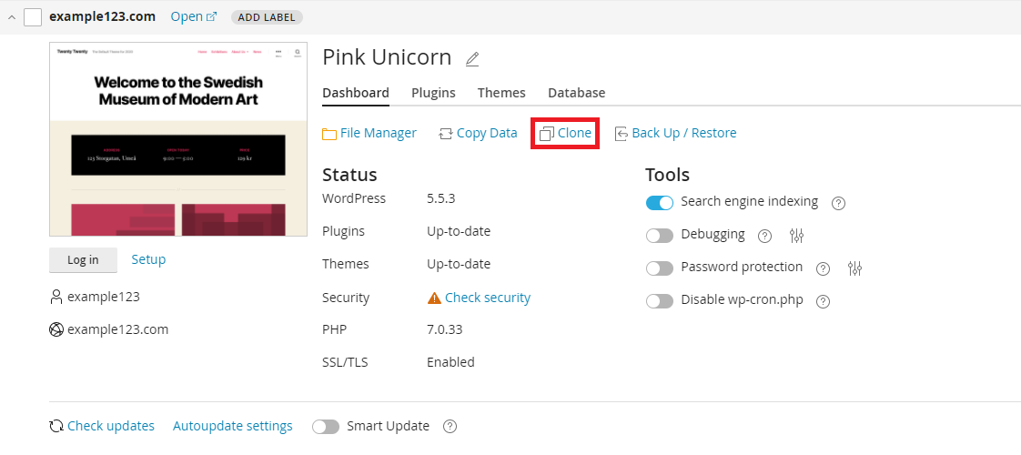 cPanel WordPress Toolkit Clone