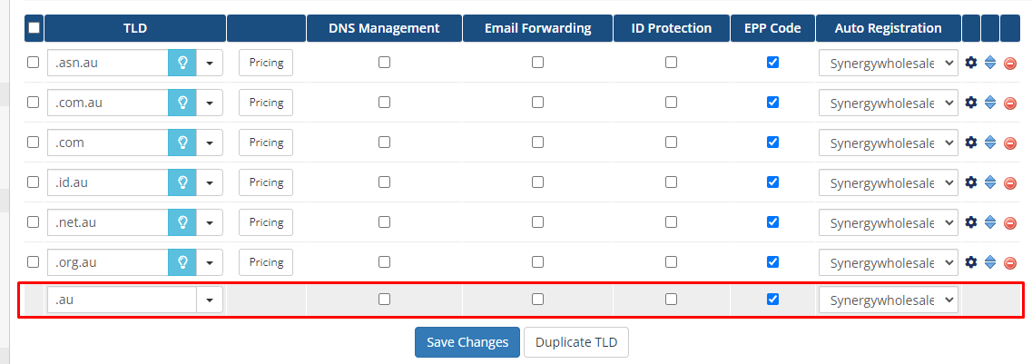 WHMCS Domain Pricing Page